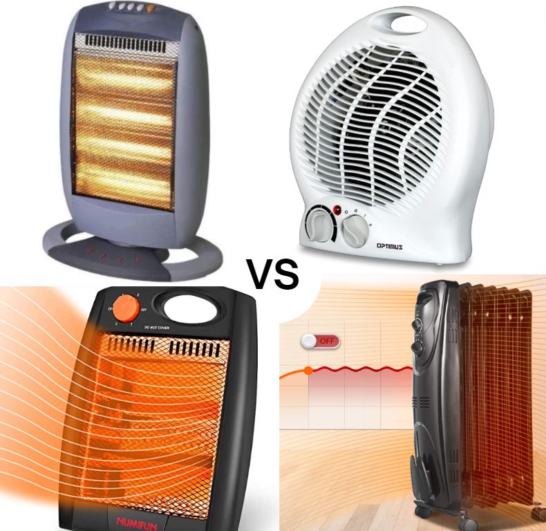 Halogen Heater vs Fan Vs Quartz Vs Oil