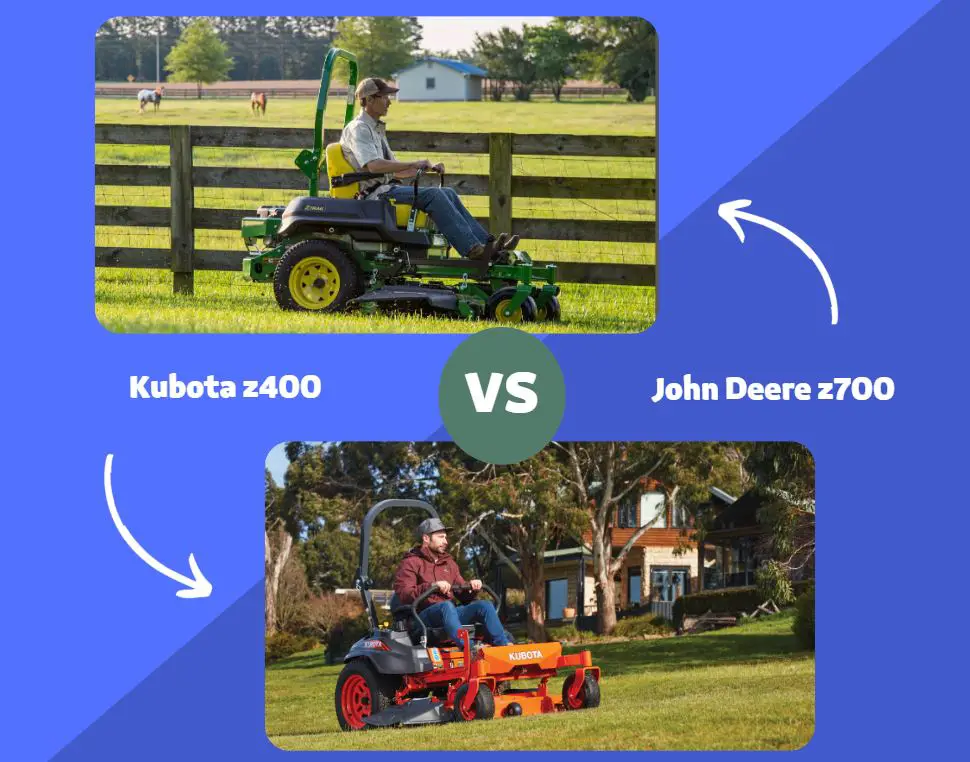 Kubota z400 vs John Deere z700