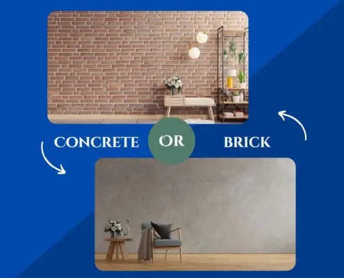 concrete or brick house